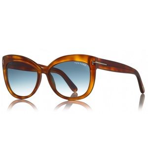 Tom Ford Brown Sunglasses with Blue Lenses